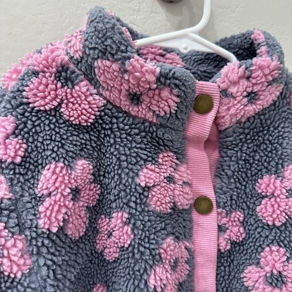 Everyway Pink Flower Power Fleece Jacket - Picture 3 of 9
